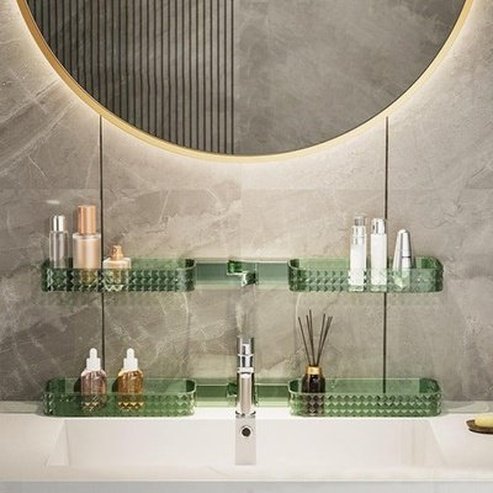 Acrylic Punch-Free Corner Shampoo Shower Storage Rack