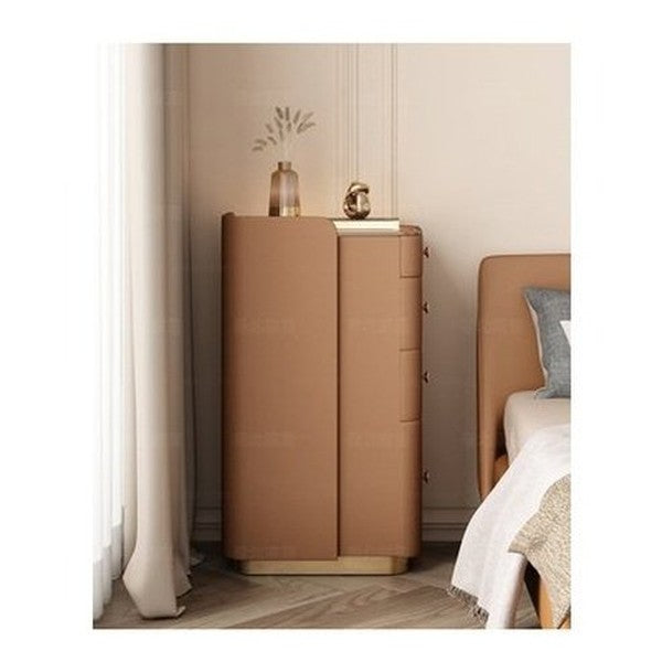 Light luxury smart bedside table lamp integrated modern simple storage high sense high glass bedside table with lamp. Furniture. Tables. Nightstands.