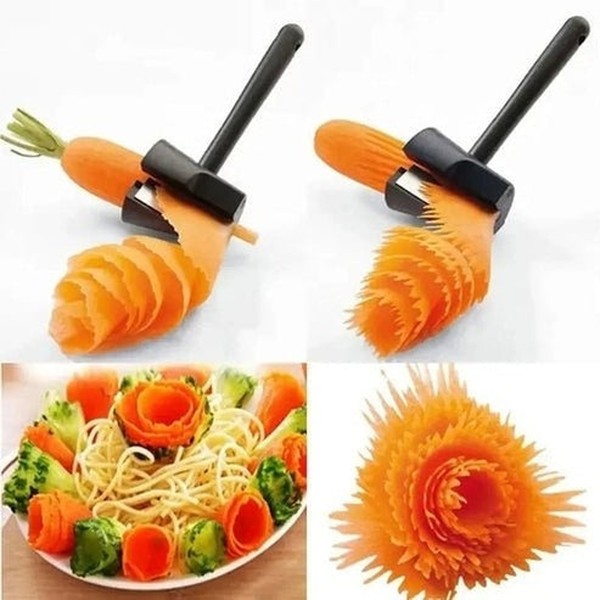 Vegetable Fruit Cutter | Spiralizer Funnel Flower Shredder Peeler
