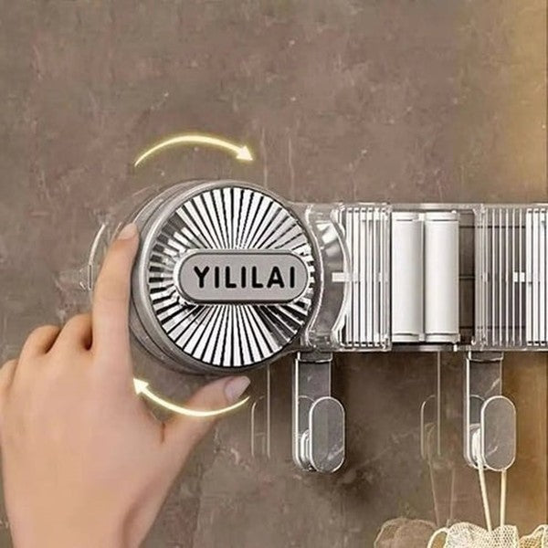 No-Drill Suction Cup Mop Holder | Reusable Wall Mounted Broom & Cleaning Tool Organizer