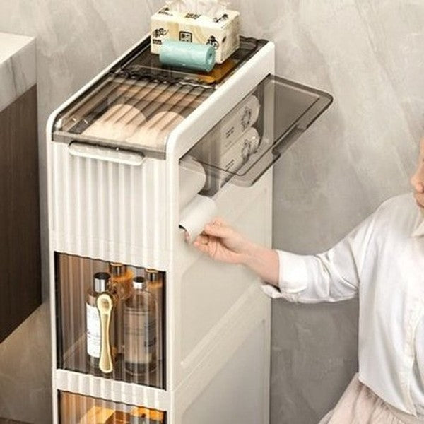 Light Acrylic Free Installation Landing Bathroom Caddy