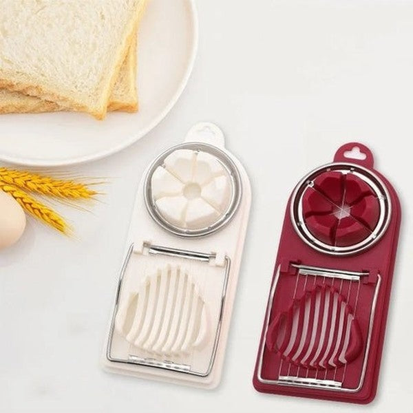 Stainless Steel Egg Slicer, Sectioner & Luncheon Meat Cutter