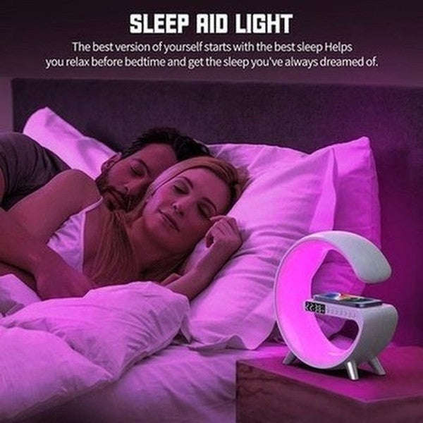 LED Night Lights Multifunction Sunrise Alarm Clock Wake Up Light Bluetooth Speaker Phone Wireless Charger RGB Dimmable Desk Lamp. Decor. Type: Clocks