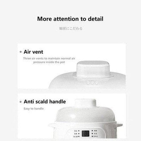 1L Mini Electric Stew Pot Ceramic Healthy Bird's Nest Electric Stew Cup Household Waterproof Multi-function Small Pot. Kitchen Appliances: Food Cookers ans Steamers.