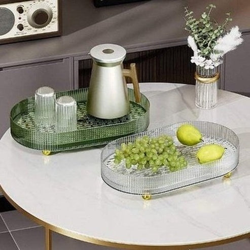 Light Luxury Double Layer Drain Tea Table Cup Tray