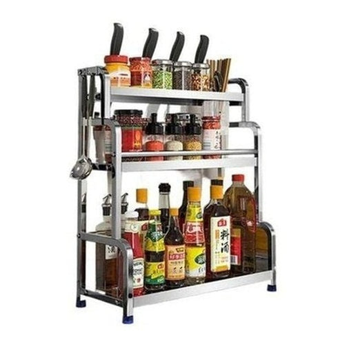 3 Tiers Stainless-Steel Countertop Spice Rack Organizer