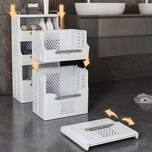 Large Capacity Multi-layer Foldable Dirty Clothes Basket