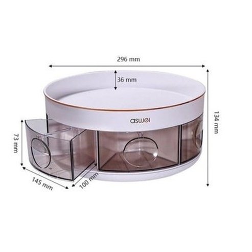 plastic round rotating spice organizer rack seasoning storage rack rotating organizer round shelf spice tray. kitchen organizers. type: spice organizers.
