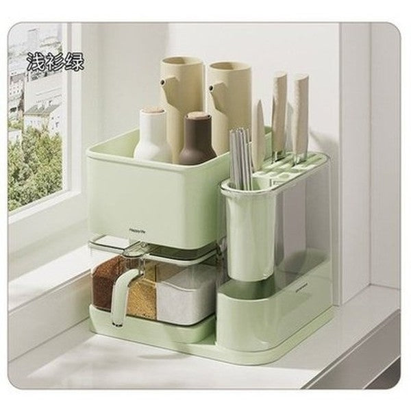 Kitchen Storage Rack Seasoning Jar Storage Rack Multifunctional Cutlery Organizer Knife Spoon Fork Holder Shelf. Kitchen Organizers: Knife Blocks and Holders.