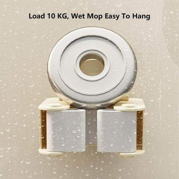 Wall-Mounted Multi Purpose Mop Holder Rack Organizer