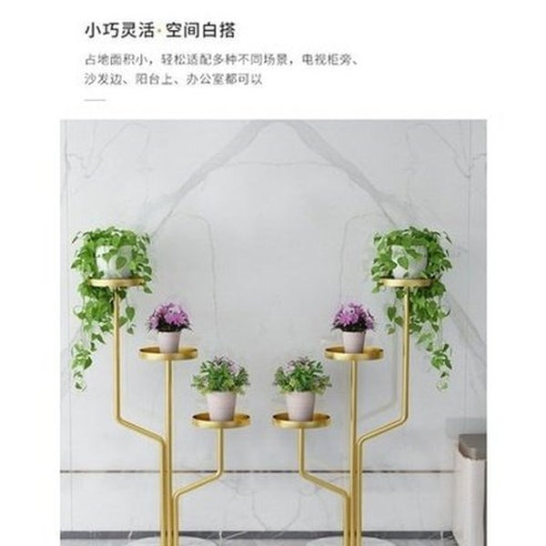 Simple Modern Living Room Floor Type Indoor Iron Flower Pot Frame Balcony Fleshy Plant Layer Rack. Decor. Type: Garden Pot Saucers & Trays.