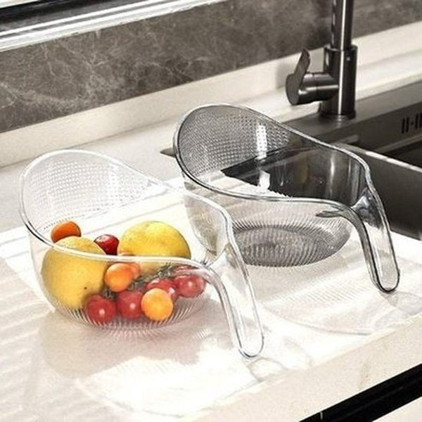 Strainer bowl for washing rice and vegetables