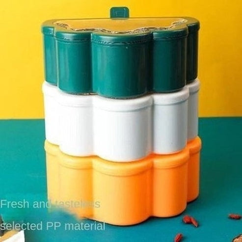 Seasoning Box 6 in 1 Sugar Bowl Salt Shaker Spice Rack