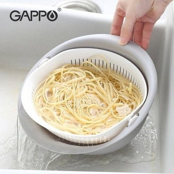 Rotatable Double-layer Food Washing Colander