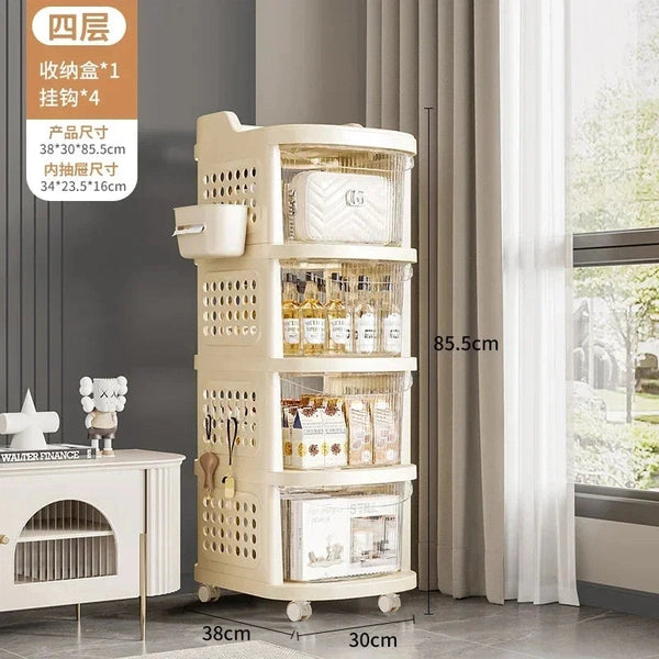 Snack Cabinet Cart, Trolley Drawer Type Rack