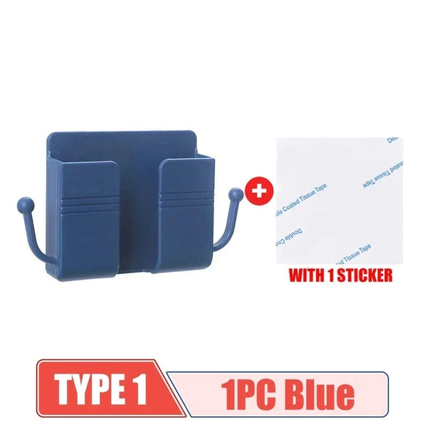 Wall Mounted Mobile Phone Holder, Home Multifunction Holder, Remote Control Storage Box