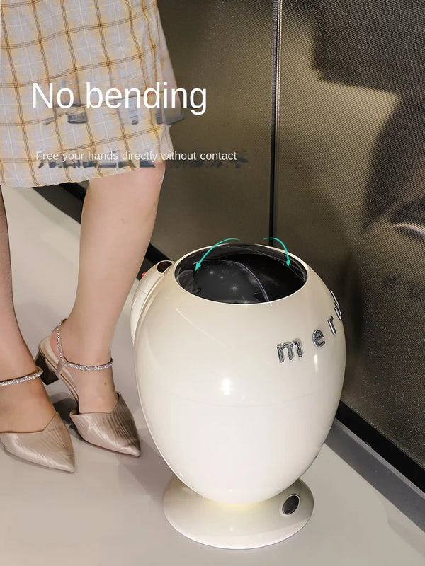 Light Luxury Covered Design Intelligent Induction Trash Can