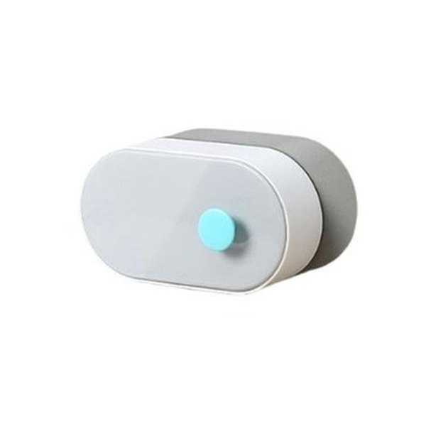 Wall Mounted Holder Punch Free Dorm Bathroom Washroom Cleaning Brush Draining Rack Dish Organizer Case Gray Long Style. Bathroom Accessories: Soap Dishes and Holders.