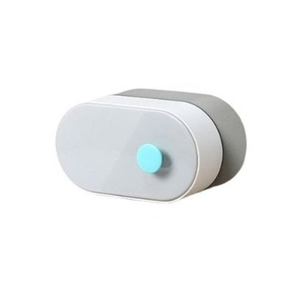 Wall Mounted Holder Punch Free Dorm Bathroom Washroom Cleaning Brush Draining Rack Dish Organizer Case Gray Long Style. Bathroom Accessories: Soap Dishes and Holders.