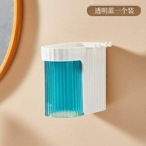 Wall-mounted Magnetic Mouthwash Cup Toothbrush Rack