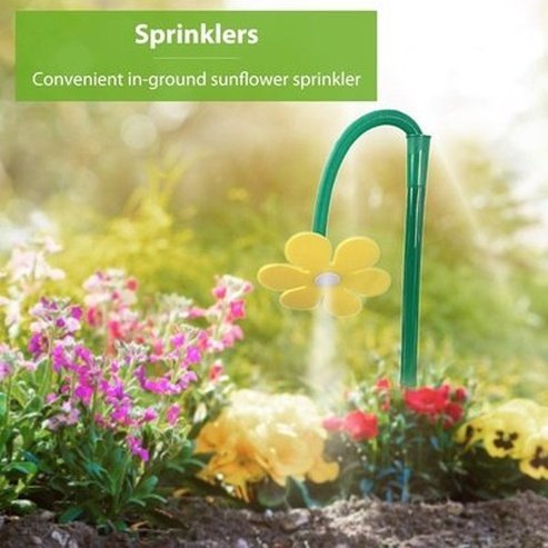 Dancing Flower Rotating Garden Sprinkler Cute Flower Crazy Rotating Sprinklers 720 Degree Rotation Funny Colorful Daisy Watering. Type: Watering Globes & Spikes
