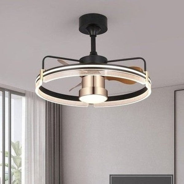 RC Ceiling Fan Lamp LED Three-color Lighting Integrated Fan Lamp Frequency Conversion Mute Modern Household Ceiling Fan Lamp. Decor: Lamps.