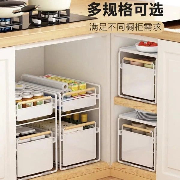 Kitchen Pull-out Rack, Floor-to-Ceiling Multi-layer Narrow Crevice Pull Basket
