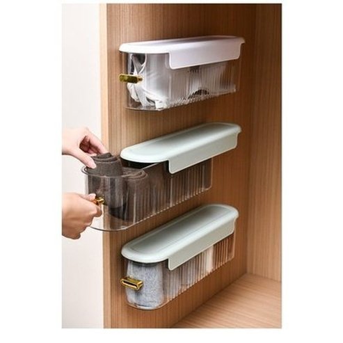 Storage Box Transparent Visible Classify Storing Dust-proof Drawer. 6 Grids Underwear Case Closet Organizer. Storage and Organization: Household Storage Containers.