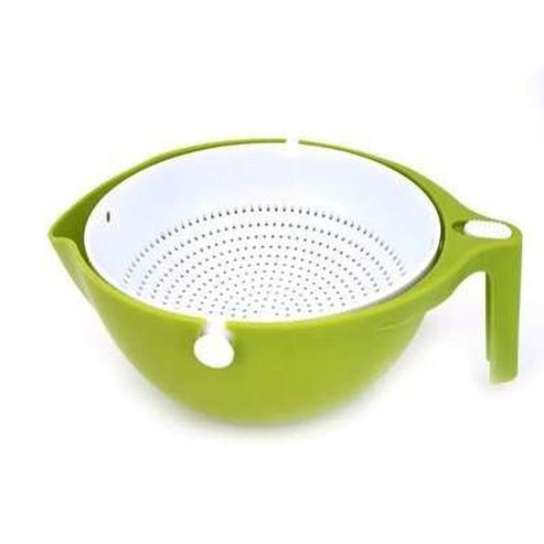 Double Bowl Drain Basket for Washing Rice