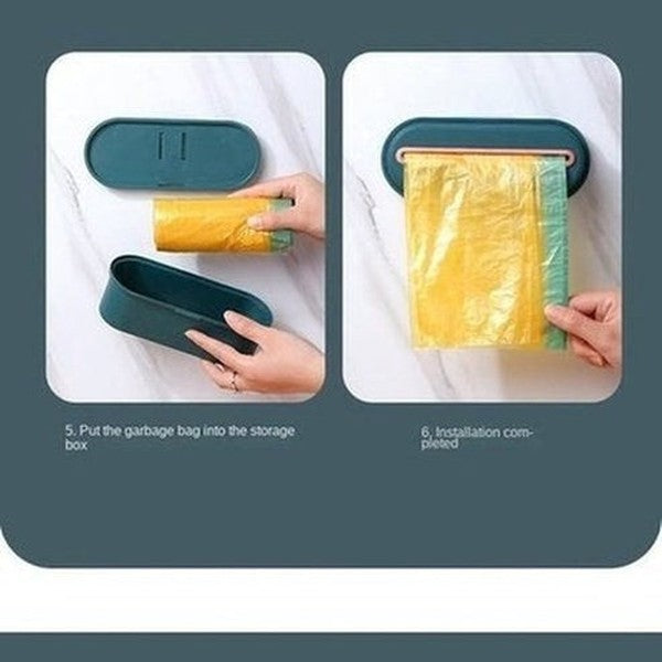 Kitchen Bathroom Hanging Trash Bag Dispenser and Storage Box Wall Mounted Kitchen Plastic Bag Container. Cleaning Tools. Type: Trash Cans & Wastebaskets.