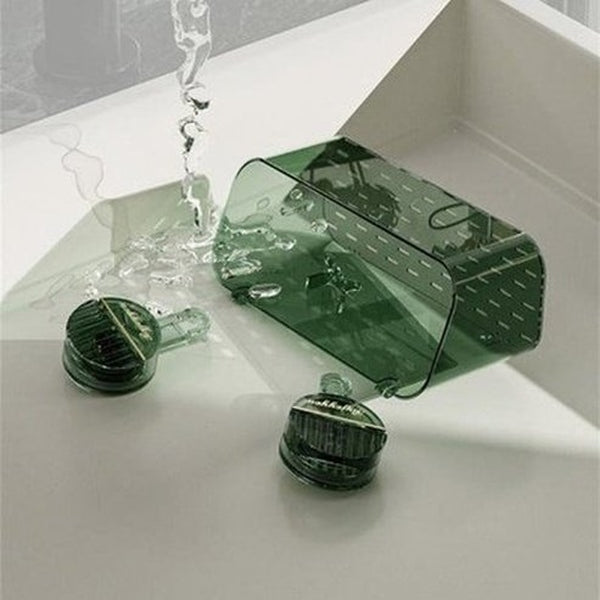 Bathroom Accessories Transparent Silver Storage Cosmetic Storage Rack Suction Cup Storage Basket