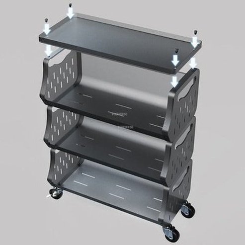 Modern Metal Kitchen Trolleys Simple Wheeled Cart