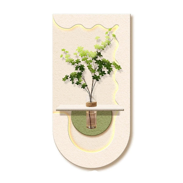 Modern Green Plant Decorative Murals, High-End Wall Lights in Corridors