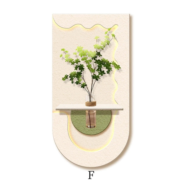 Modern Green Plant Decorative Murals, High-End Wall Lights in Corridors