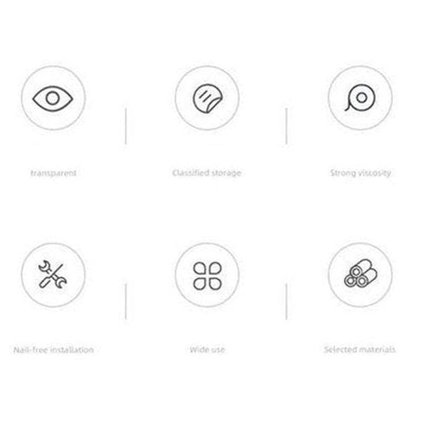 Easy Install Sundries Storage Basket Organizer With Hook