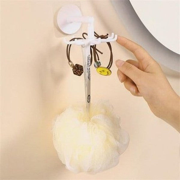 No Drill Wall Hanging 360 Degree Rotating Storage Hook