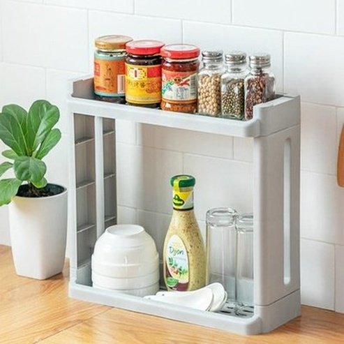 Bath Organizer Shelf Kitchen Storage Rack Shelves Rack with 4 Wheels Removable With Wheels Gap Holder