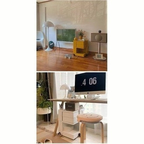 Indulge in the luxurious style of the Nordic Rotating Multilayer Bed Table, perfect for the small apartment. Decor. Furniture. Tables. Type: Nightstands.