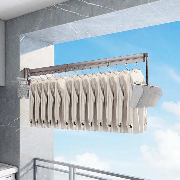 Wall-Mounted Foldable Laundry Drying Rack