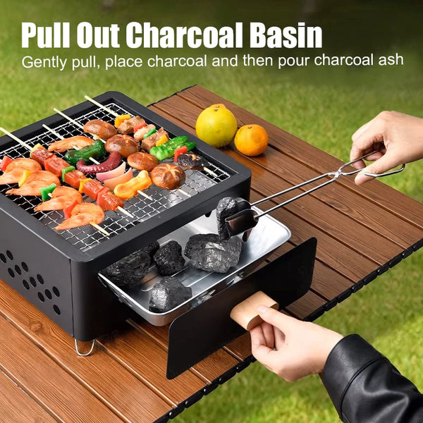 Multifunctional Portable Charcoal Barbecue Grill