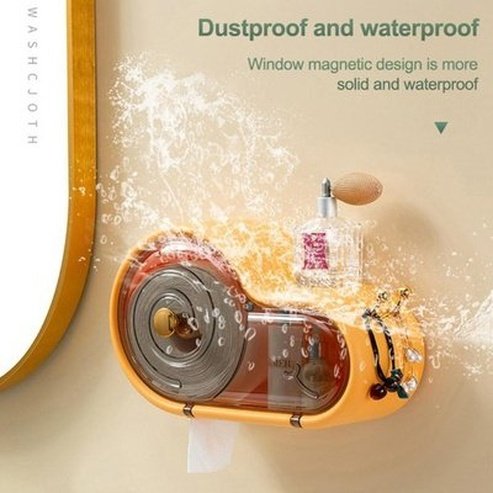 Wall Mounted Toilet Paper Holder Waterproof Tissue Box Cute Snail Bathroom Storage Rack Tray Bathroom. Bathroom Accessories. Type: Toilet Paper Holders.