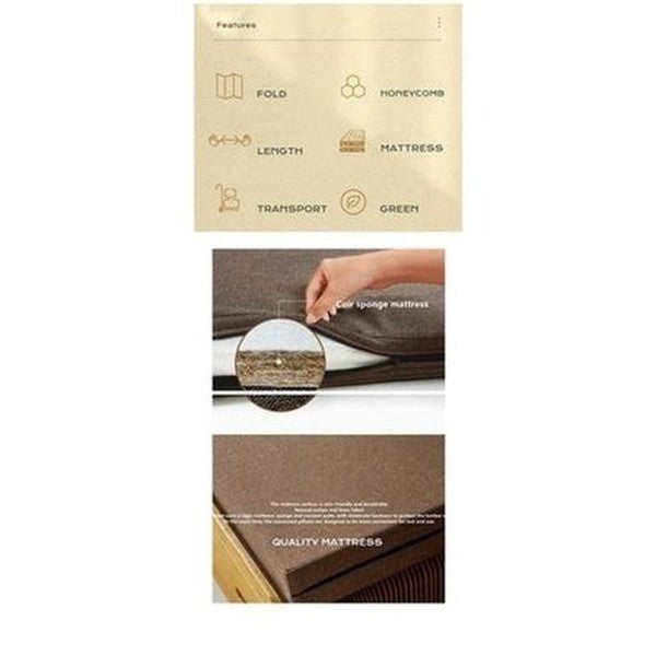 Expandable Durable Pressboard Cardboard Bed Creative Kraft Paper Folding Bed Bedroom Furniture Single Folding Guest Bed Folding Bed With Thick Memory Foam