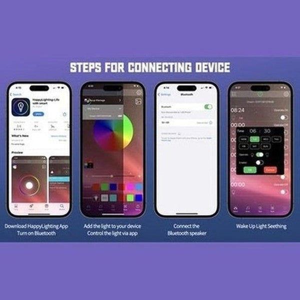 LED Night Lights Multifunction Sunrise Alarm Clock Wake Up Light Bluetooth Speaker Phone Wireless Charger RGB Dimmable Desk Lamp. Decor. Type: Clocks