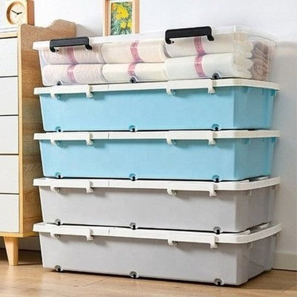 Sliding Under Bed Organizer Box with Wheels