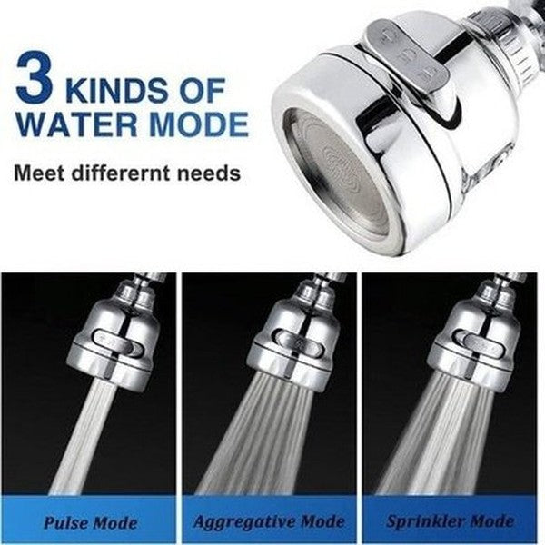 Kitchen Faucet Adapter 3 Modes Faucet Splash Filter Nozzle Bathroom Water Saving Bubble Home Faucet Extender 360° Rotatable Diffuser. Type: Faucet Aerators.