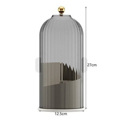 360° Rotating Makeup Brush Holder with Lid Luxury Cosmetic Organizer Lipstick Eyebrow Pencil Eyeshadow Storage Box. Storage & Organization: Household Storage Containers