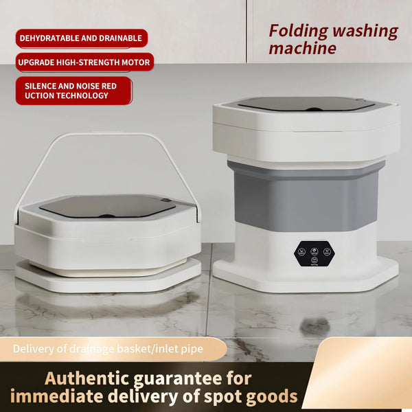 8L Portable Small Foldable Washing Machine with Spin Dryer