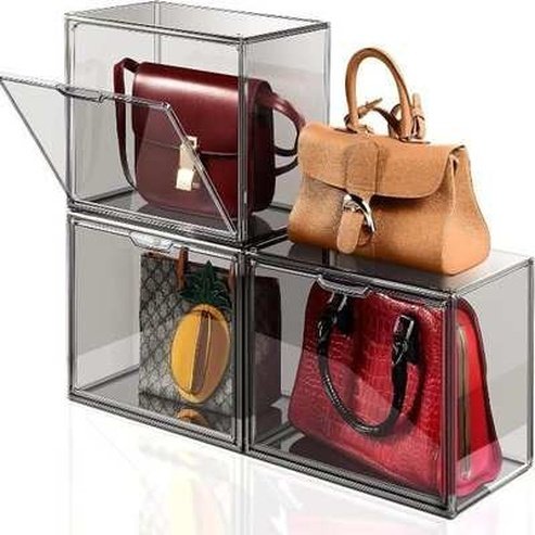 3-pack Acrylic display case for bag and purse