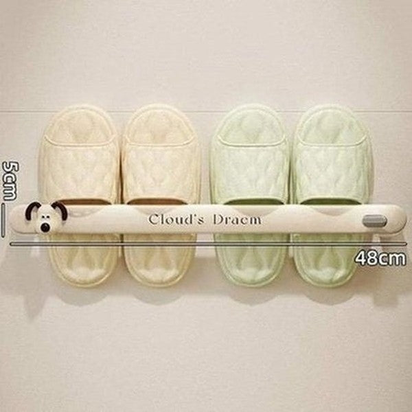 Wall-Mounted Hanging Bathroom Slipper Rack
