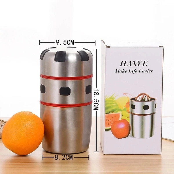 Citrus Juicer Manual Orange Juicers, Portable Stainless Steel Hand Grapefruit Squeezer